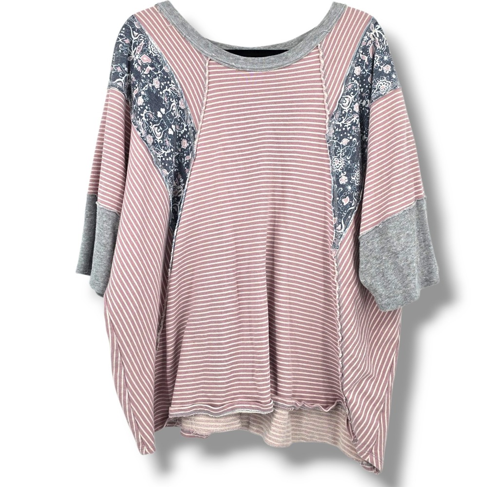 Striped Pink Patchwork Women’s Top